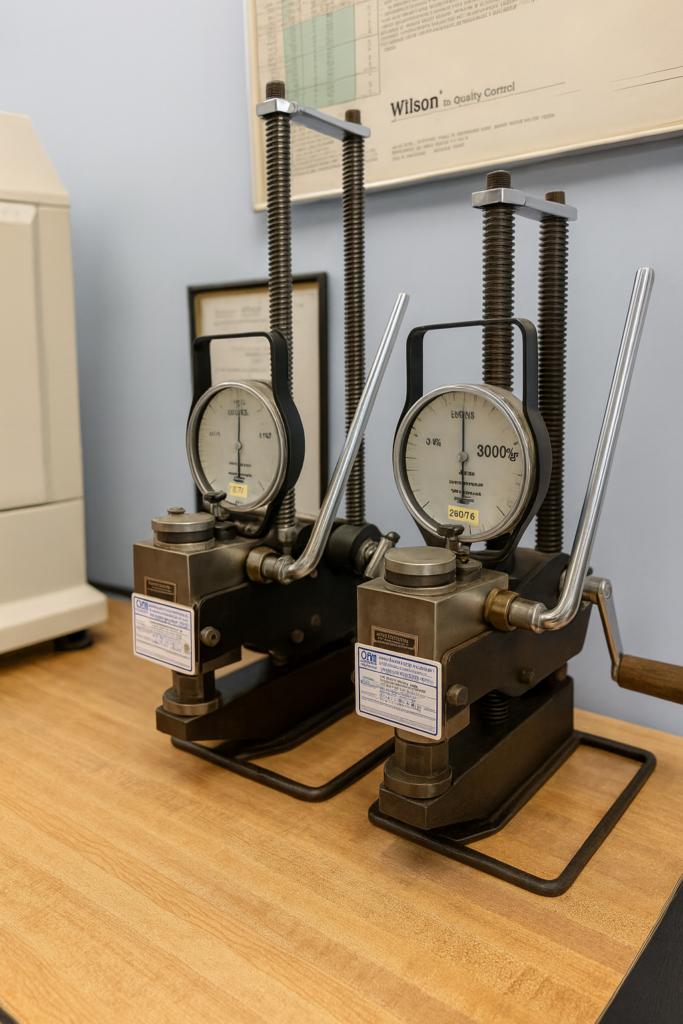 burnell testing machine that tests hardness, heat treat, surface condition, etc.