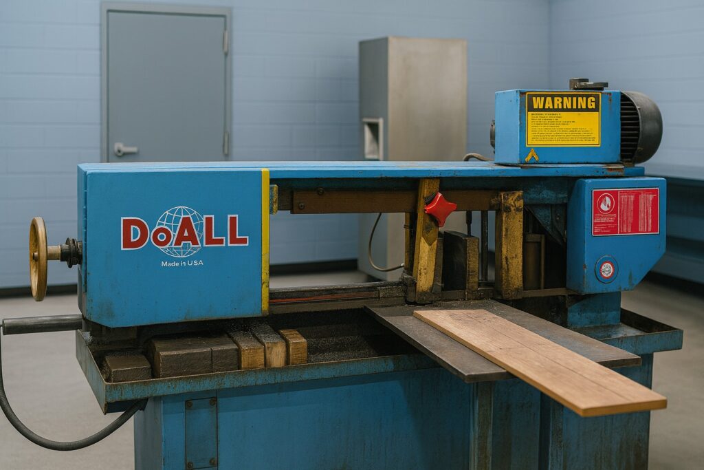 DoAll Saw used to cut cross-sections to analyze material structure